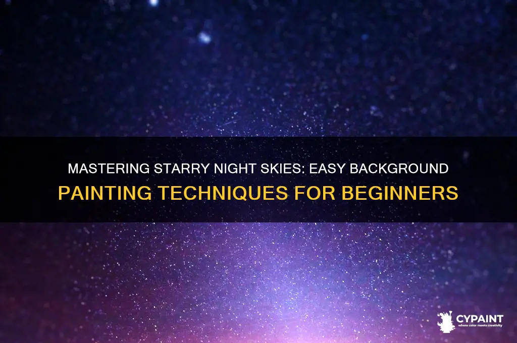 how to paint a starry night background