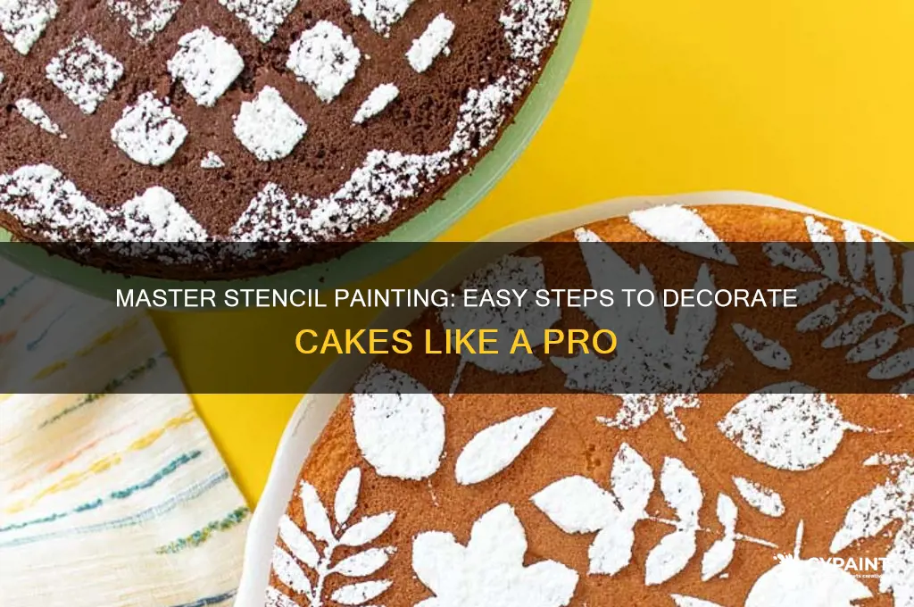 how to paint a stencil on a cake