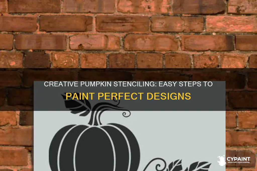 how to paint a stencil on a pumpkin