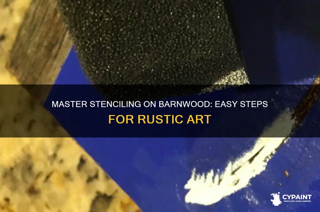 how to paint a stencil on barnwood