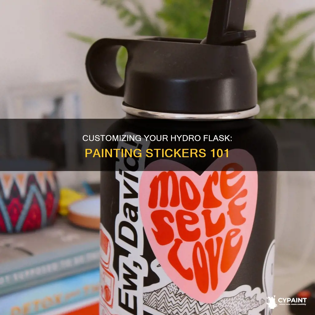 how to paint a sticker on a hydro flask