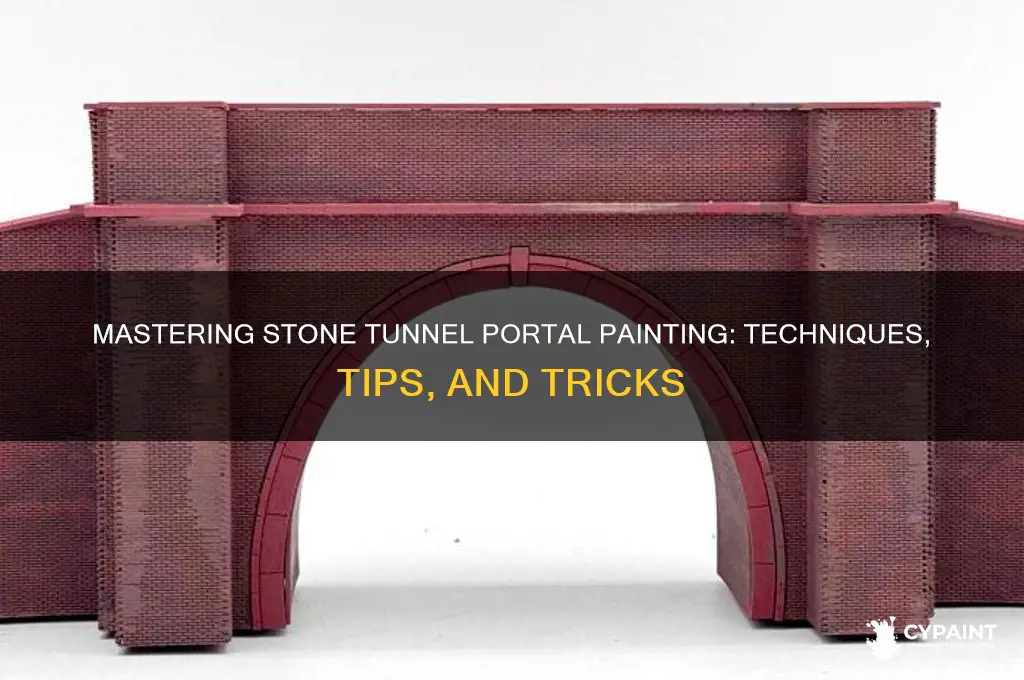 how to paint a stone tunnel portal