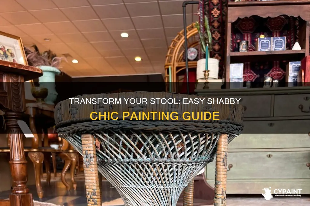 how to paint a stool shabby chic