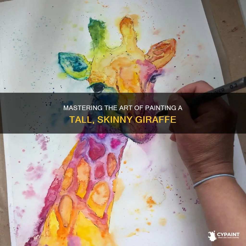 how to paint a stop a tall skinny giraffe