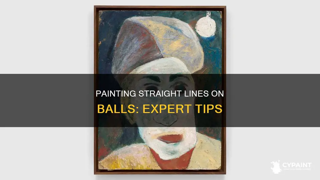 how to paint a straight line on a ball
