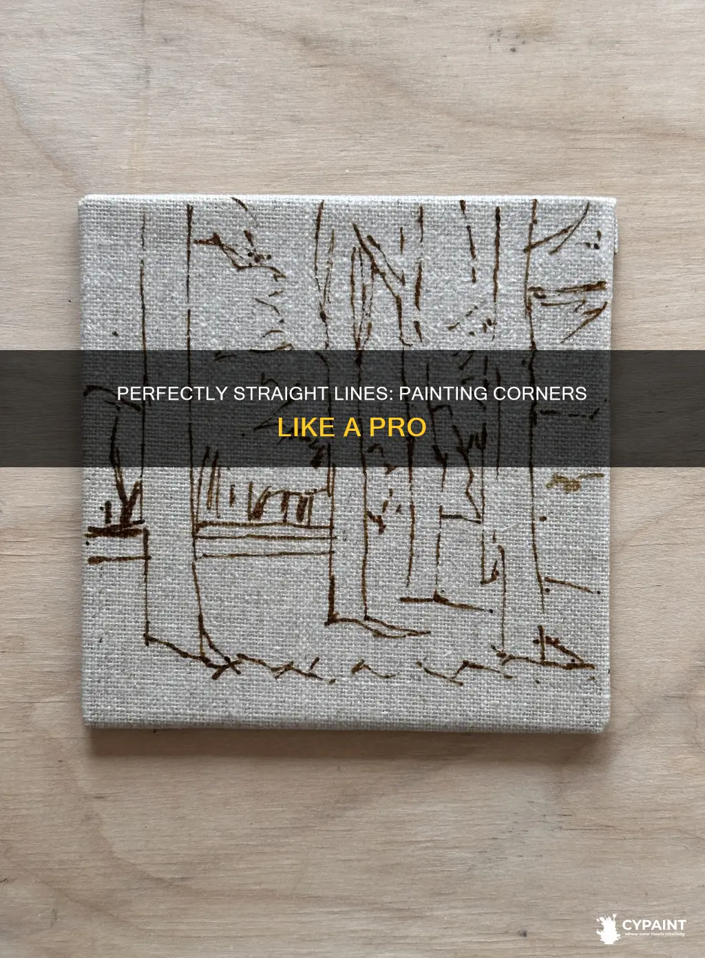 how to paint a straight line on a corner