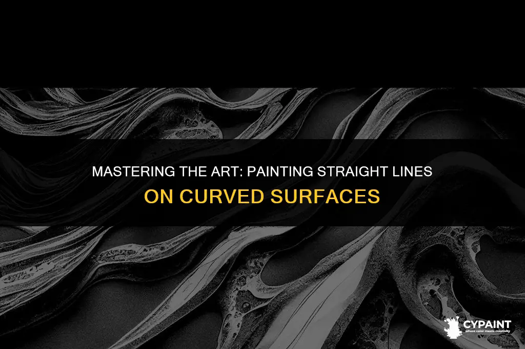 how to paint a straight line on a curved surface