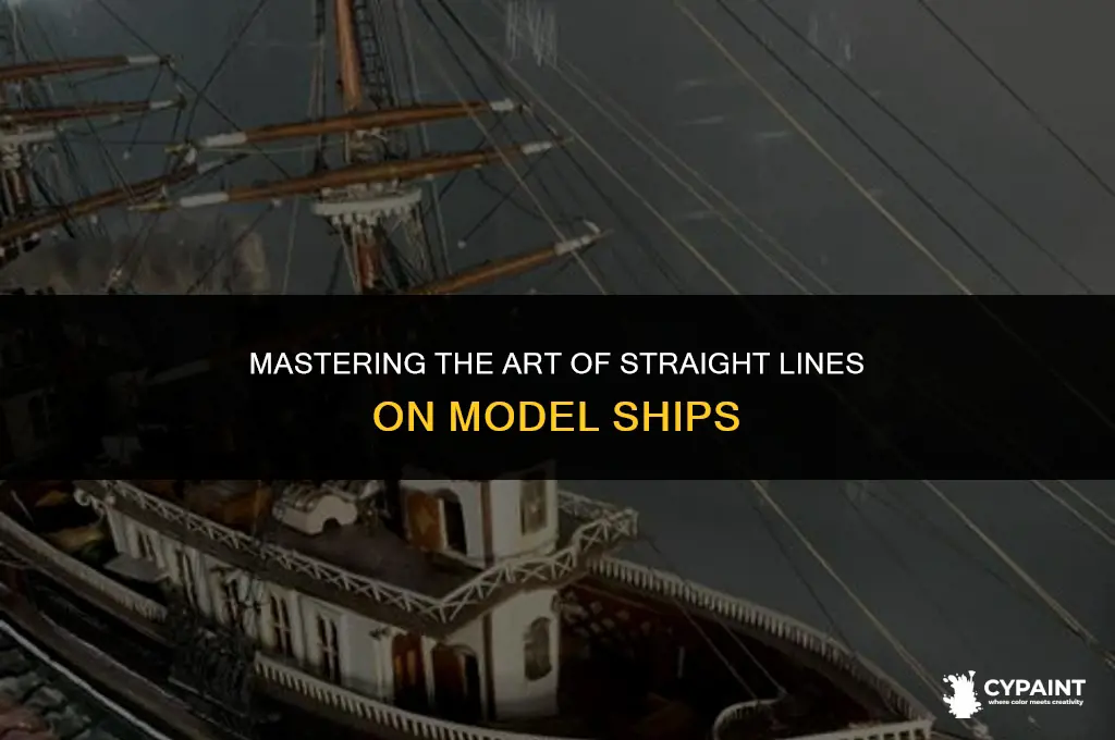 how to paint a straight line on a model ship