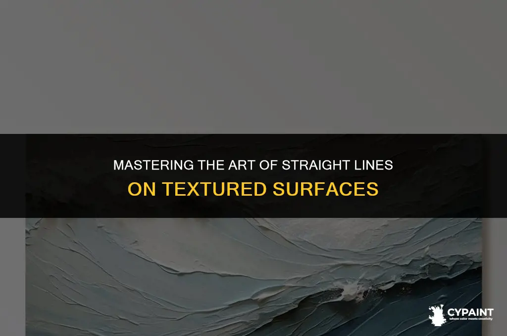 how to paint a straight line on a textured surface