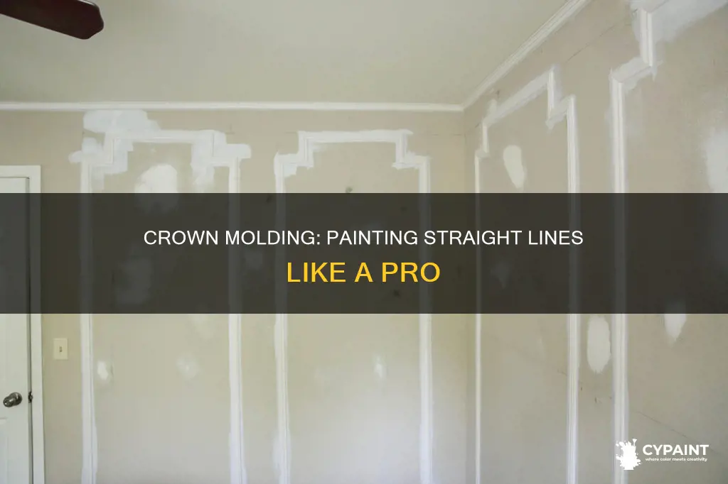 how to paint a straight line on crown molding