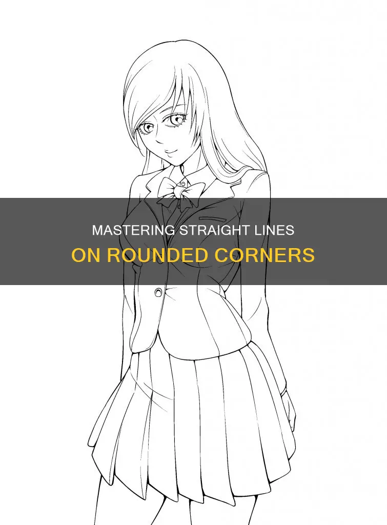 how to paint a straight line on rounded corners