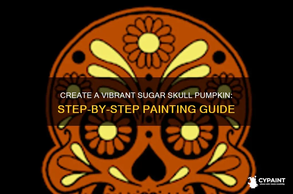how to paint a sugar skull pumpkin
