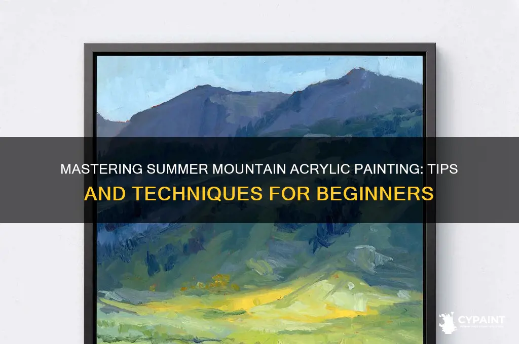 how to paint a summer mountain acryliv