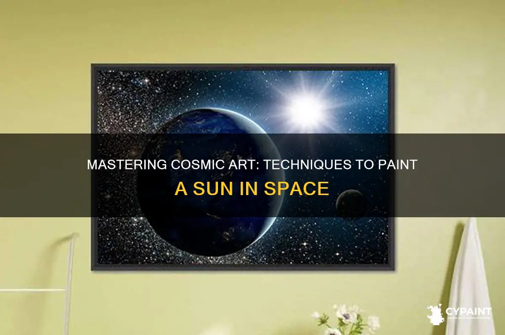 how to paint a sun in space