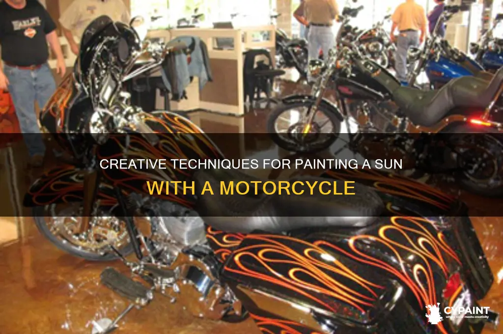 how to paint a sun with a motorcycle