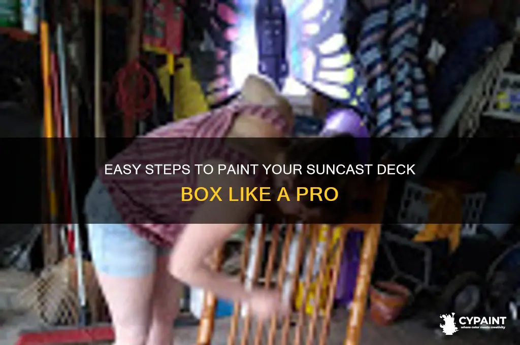 how to paint a suncast deck box