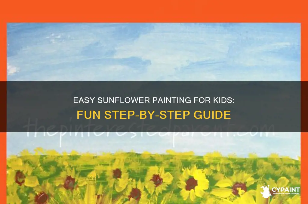 how to paint a sunflower for kids