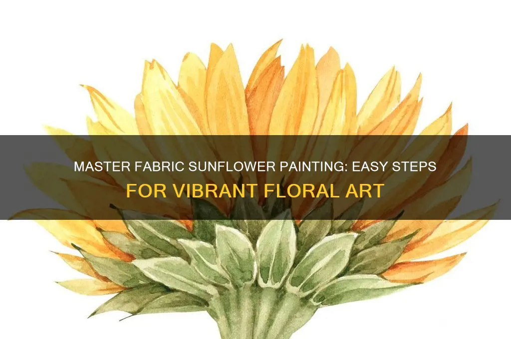 how to paint a sunflower on fabric