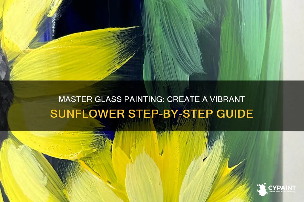 how to paint a sunflower on glass
