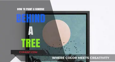 Mastering the Art: Painting a Vibrant Sunrise Behind a Tree