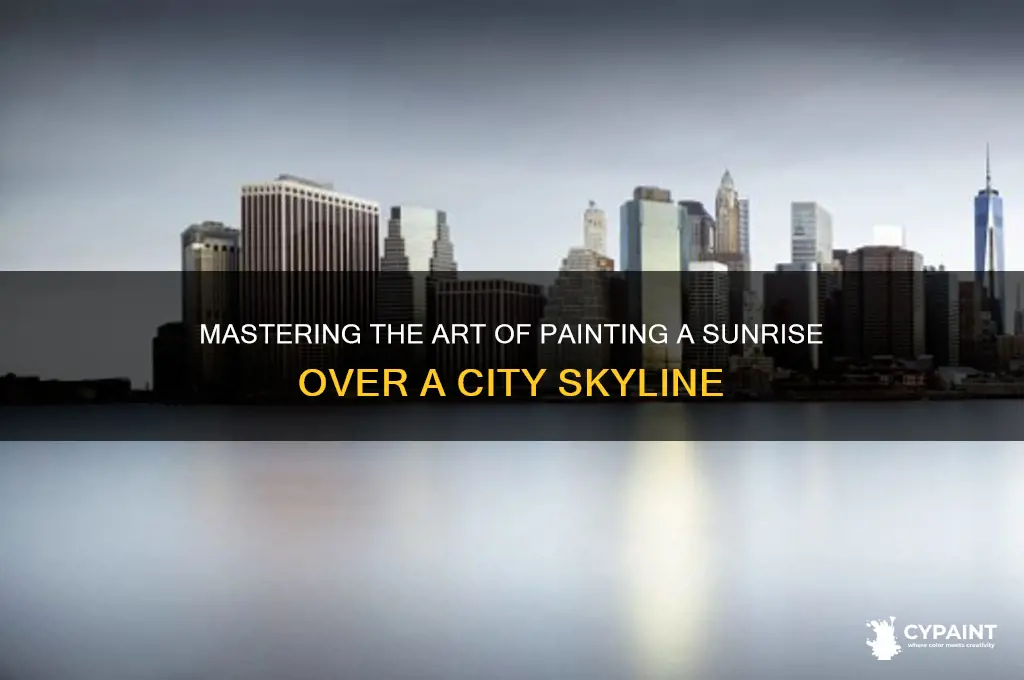 how to paint a sunrise over skyline