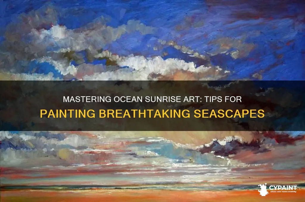 how to paint a sunrise over the ocean