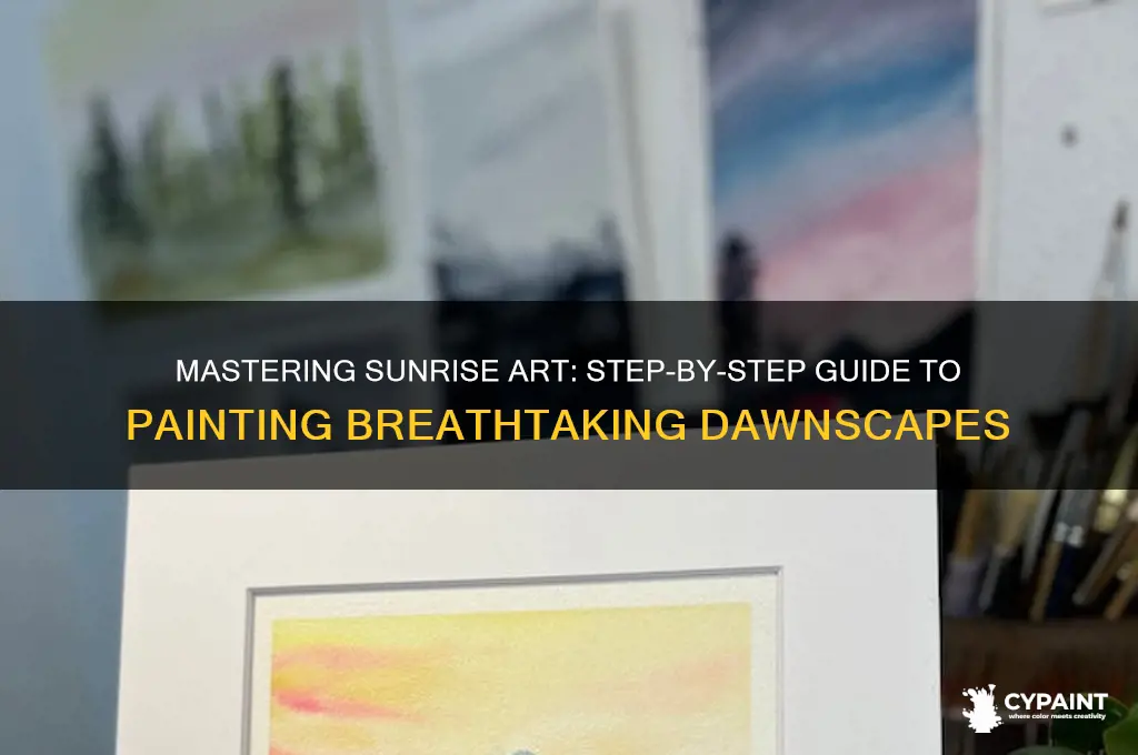 how to paint a sunrise step by step