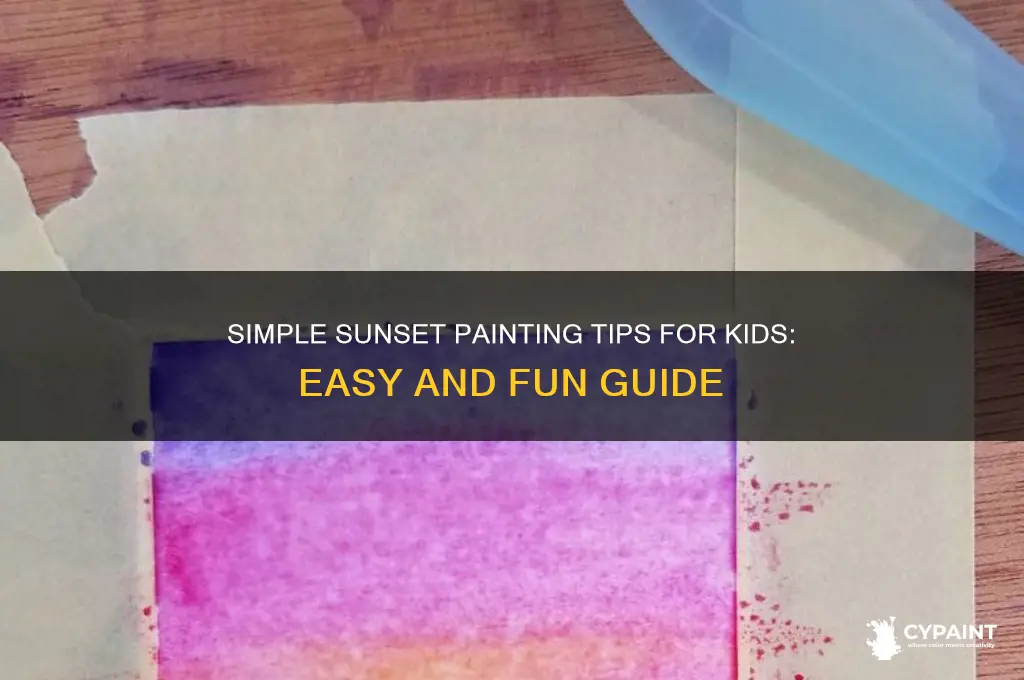 how to paint a sunset easy for kids