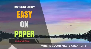 Simple Sunset Painting Techniques for Beginners on Paper