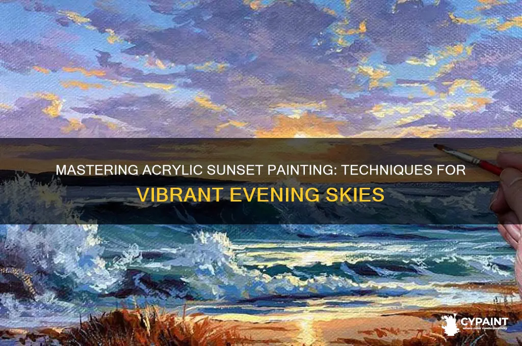 how to paint a sunset in acylics