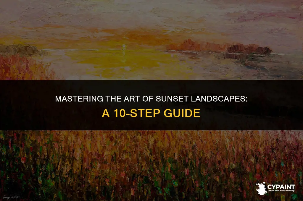 how to paint a sunset landscape in 10 steps thoughtco