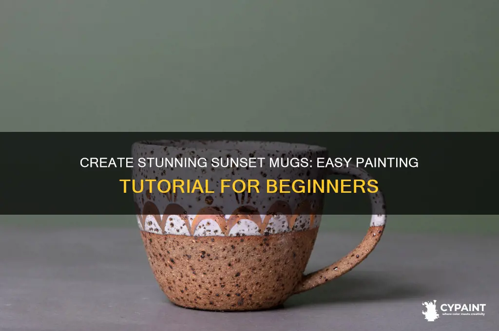 how to paint a sunset on a mug