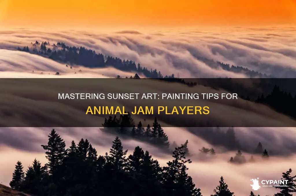how to paint a sunset on animal jam