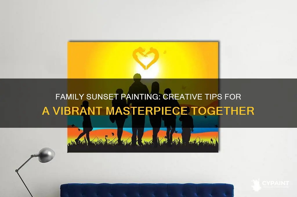 how to paint a sunset with family