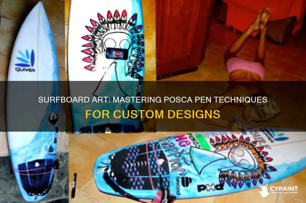 how to paint a surfboard with posca pens