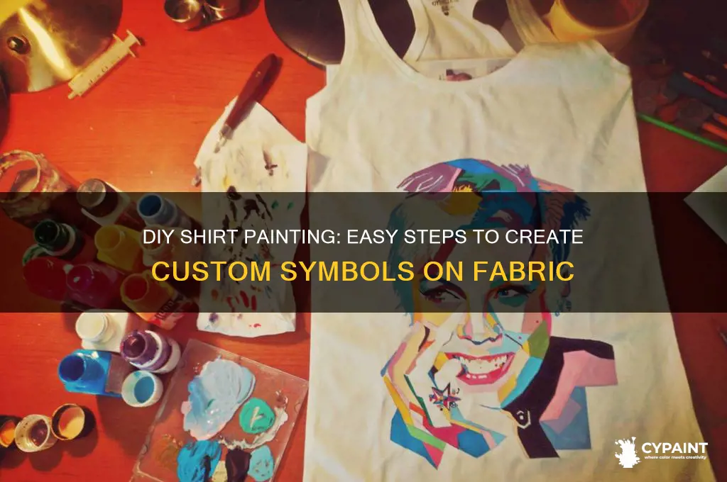 how to paint a symbol on a shirt