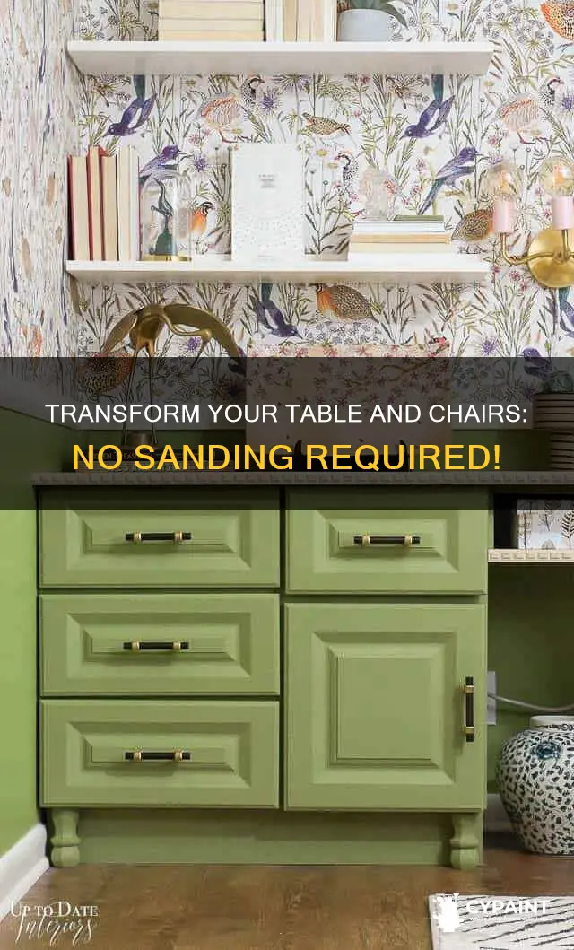 how to paint a table and chairs without sanding