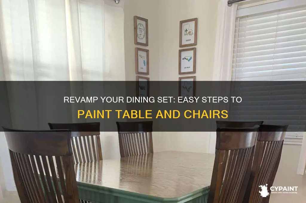 how to paint a table and chairs