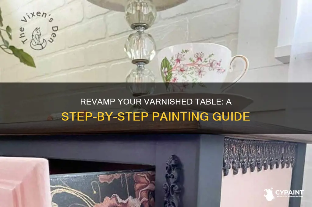 how to paint a table that is varnished