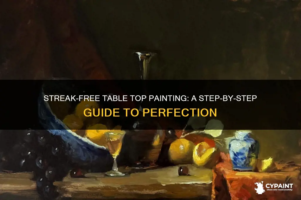 how to paint a table top without streaks