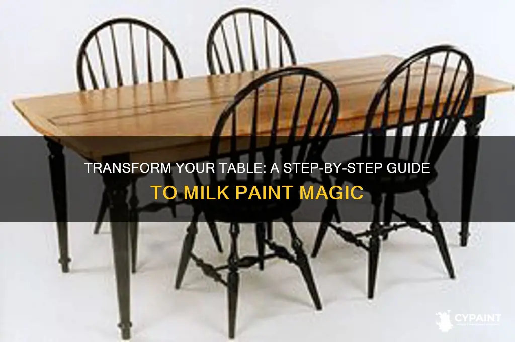 how to paint a table with milk paint