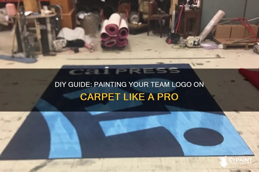 how to paint a team logo in carpet