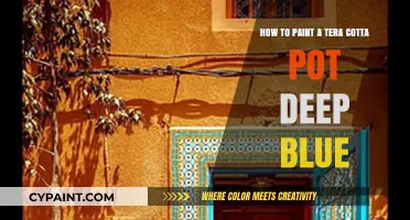 Transforming Terra Cotta Pots with Deep Blue Paint