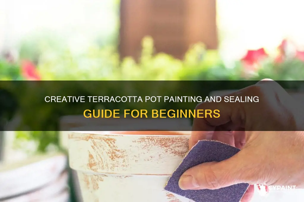 how to paint a terracotta pot and seal