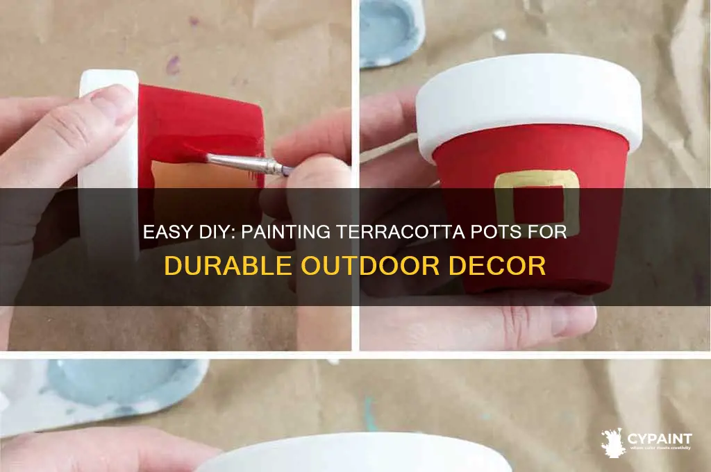 how to paint a terracotta pot for outdoors