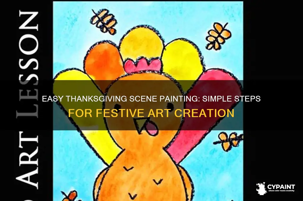 how to paint a thanksgiving scene easy