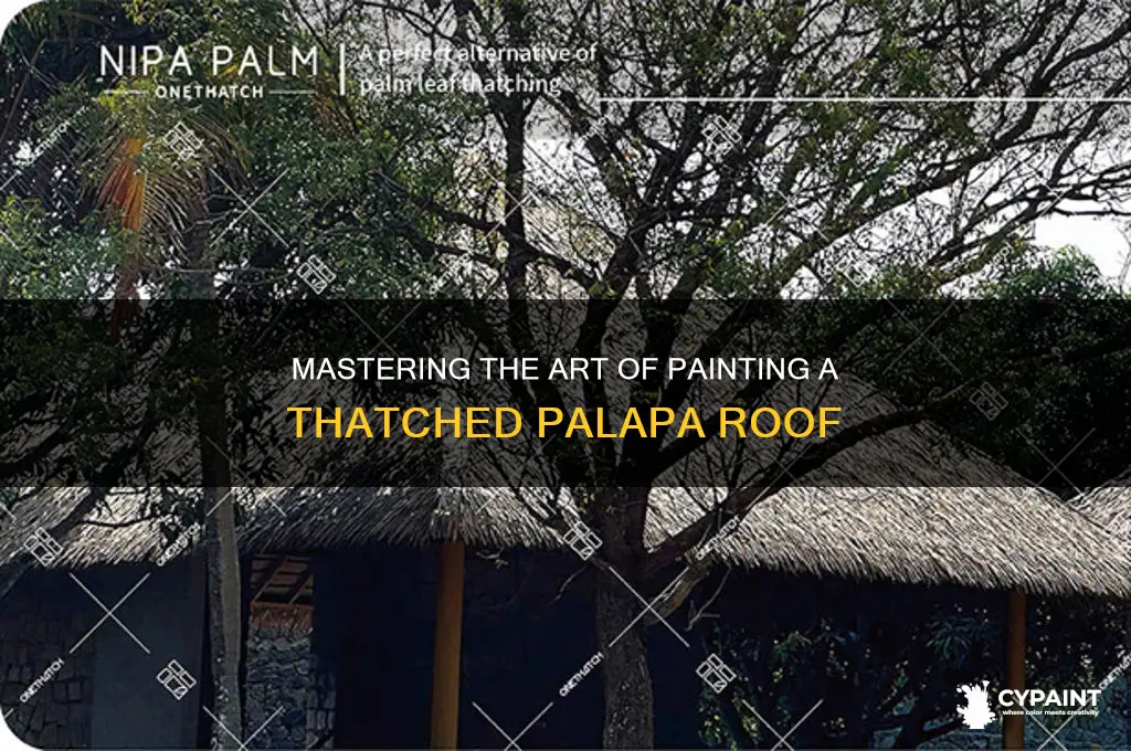 how to paint a thatched palapa roof