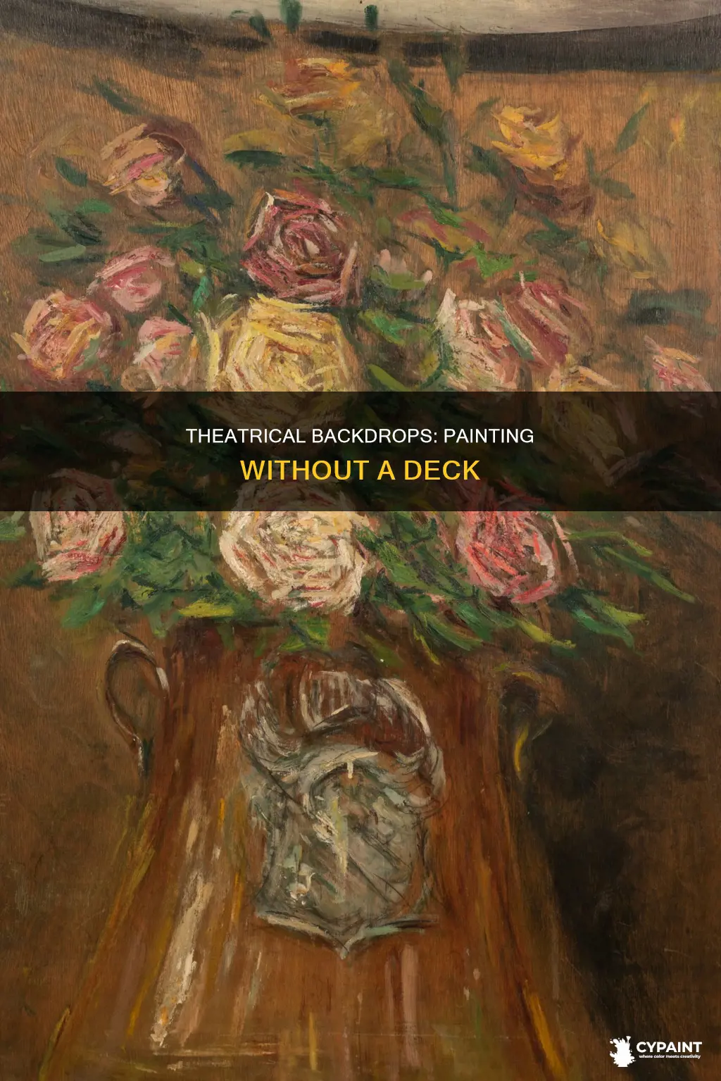 how to paint a theatrical backdrop without a deck