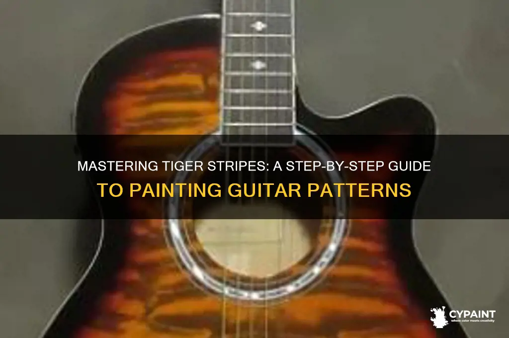 how to paint a tiger pattern on guitar