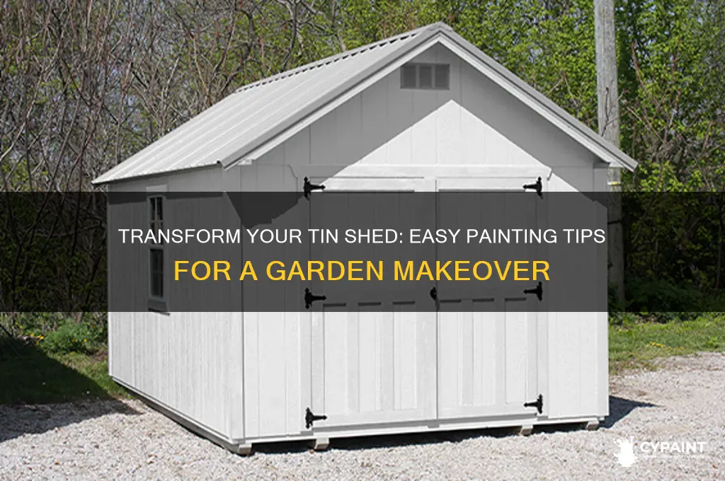 how to paint a tin garden shed